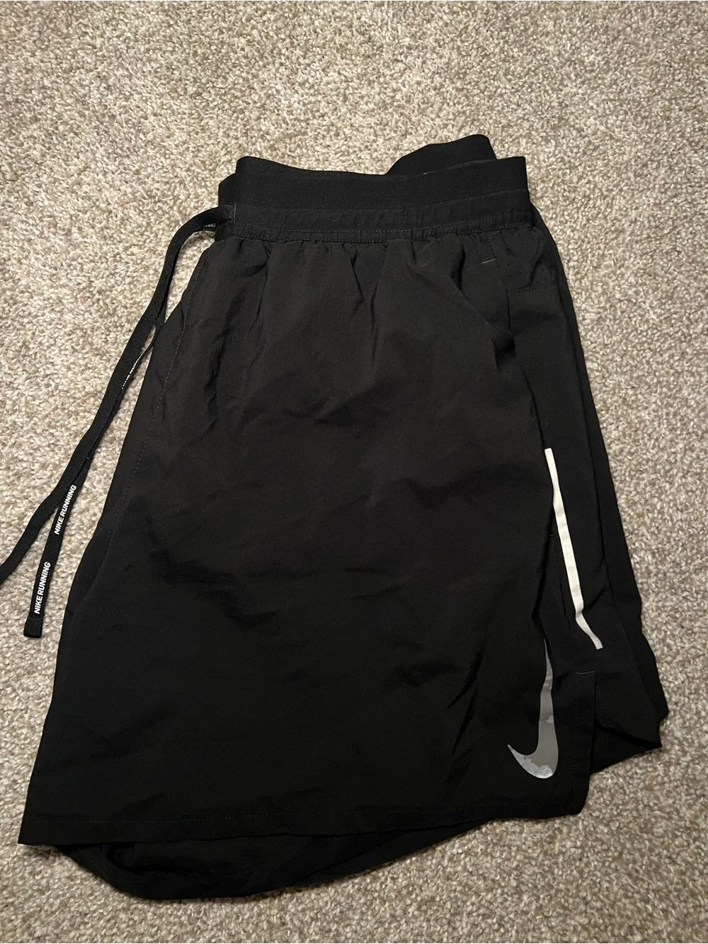 Nike Black Dri-FIT Athletic Shorts with Mesh Liner